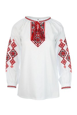 Дитяча сорочка вишиванка для дівчинки Софійка (білий) 032004_42 фото